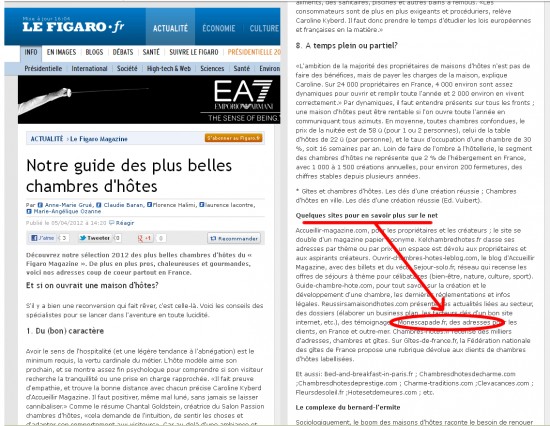 MonEscapade, site pour trouver des chambres d'hôtes selon le Figaro